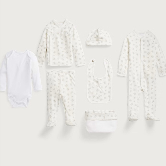 NWT POLO RALPH LAUREN Organic Cotton 7-Piece Gift Set SZ 9 months - Picture 1 of 10